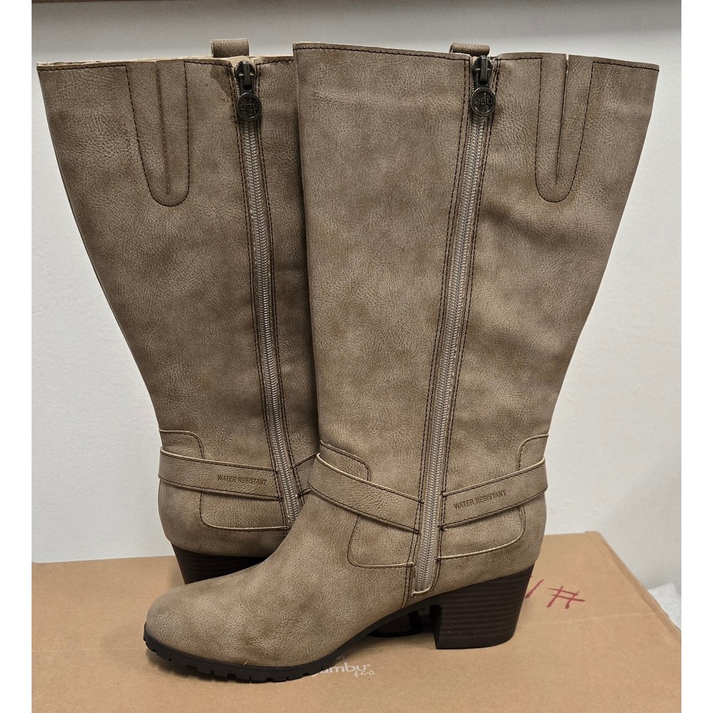 JBU by Jambu Augusta Water Resistant Wide Calf Boots Tobacco 9.5W B2AGS54W